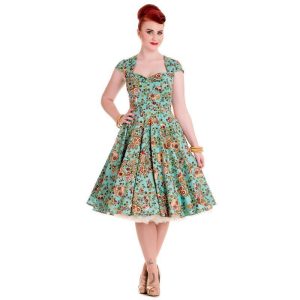 Sasha Dress - Turquoise - Hell bunny