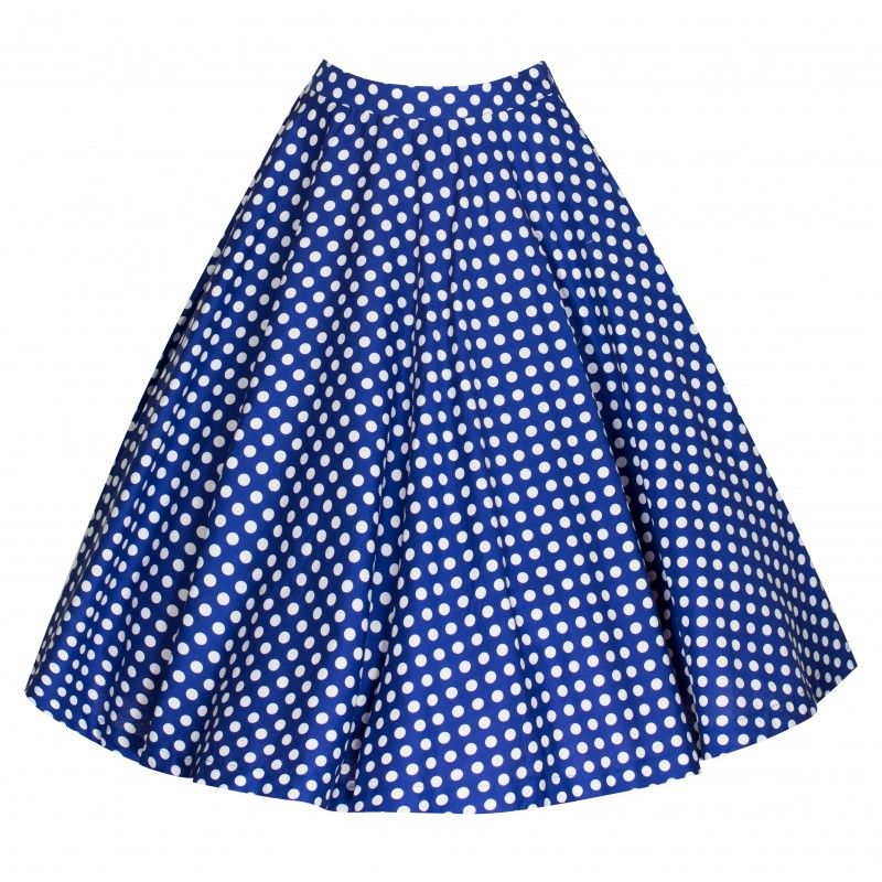 Peggy Polka Dot skirt – Blue | Kaye's ACES