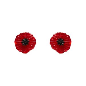 Poppy earrings red - Erstwilder