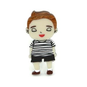 Pugsly Brooch - Addams Family Parody - Daisy Jean Designs