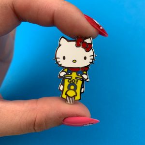 Hello Kitty Enamel Pin - Scooter - Erstwilder