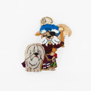 Labyrinth parody - Sir Didymus and Ambrosius Brooch - Daisy Jean Designs