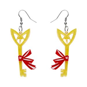 Golden Key Drop Earrings - Wonderland - Erstwilder