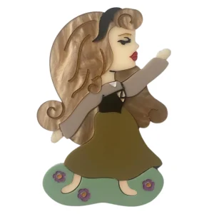 Sleeping Beauty Parody - Briar Rose brooch - Daisy Jean