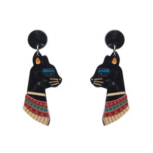 Bastet the Protector Earrings - Egyptian Revival 22 - Erstwilder