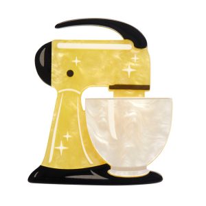 Spin Me Round Yellow Brooch - Vintage Kitchen - Erstwilder