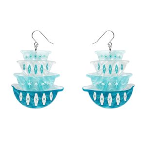 Nanna's Prized Diamond Bowls Earrings - Vintage Kitchen - Erstwilder