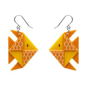 Memorable Goldfish Drop Earrings - Origami 23 - Erstwilder