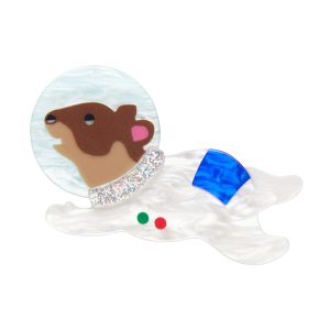 Stout-Hearted Spaceman Brooch - Mission to the Moon 2023 - Erstwilder