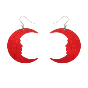 Moon Mirror Red Drop Earrings - Spellbound 2023 - Erstwilder