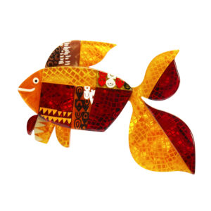 A Goldfish Named Silence Brooch - Clare Young Feb 24 - Erstwilder