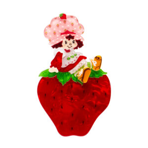 Sitting on a Strawberry Brooch - Strawberry Shortcake 24 - Erstwilder