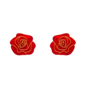 Eternal Rose Stud Earrings essentials - Red - Pete Cromer Fairytales July24 - Erstwilder