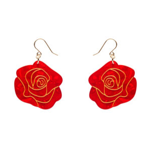 Eternal Rose Drop Earrings essentials - Red - Pete Cromer Fairytales July24 - Erstwilder