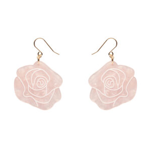 Eternal Rose Drop Earrings essentials - Pale Pink - Pete Cromer Fairytales July24 - Erstwilder