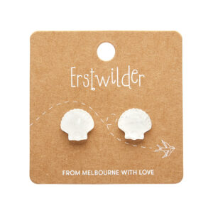 Sea Shell Stud Earrings essentials - White - Pete Cromer Fairytales July24 - Erstwilder