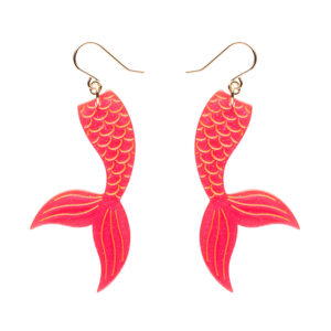 Mermaid Tail Drop Earrings essentials - Hot Pink - Pete Cromer Fairytales July24
