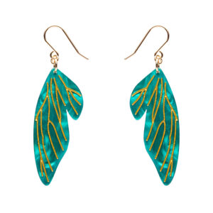 Fairy Wing Drop Earrings essentials - mint - Pete Cromer Fairytales July24