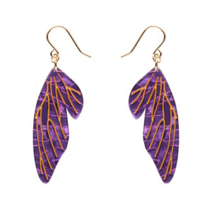 Fairy Wing Drop Earrings essentials - Purple - Pete Cromer Fairytales July24