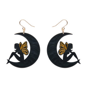 Fairy Moon Drop Earrings essentials - Black - Pete Cromer Fairytales July24 - Erstwilder