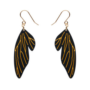 Fairy Wing Drop Earrings essentials - Black - Pete Cromer Fairytales July24 - Erstwilder