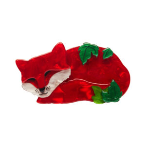 Snoozing Fox Brooch - Fleur Harris Aug 24 - Erstwilder