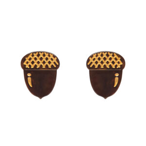 Acorn Stud Earrings - Brown - Essentials - Fleur Harris Aug 24 - Erstwilder