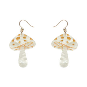Mushroom Drop Earrings - Cream - Essentials - Fleur Harris Aug 24 - Erstwilder