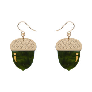 Acorn Drop Earrings - Green - Essentials - Fleur Harris Aug 24 - Erstwilder