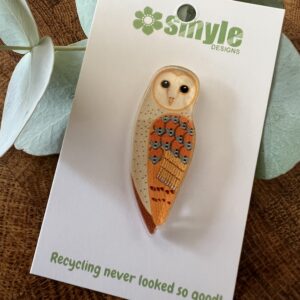 Eastern Barn Owl Pin - Smyle Designs