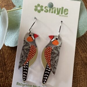 Zebra Finch Drop Earrings - Smyle Designs