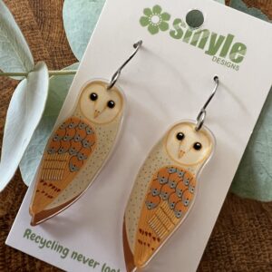 Barn Owl Drop Earrings - Smyle Designs