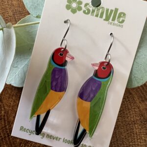 Gouldian Finch Drop Earrings - Smyle Designs