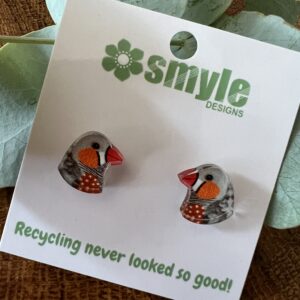 Zebra Finch Studs - Smyle Designs