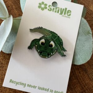 Smiley Crocodile Pin - Smyle Designs