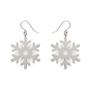 White Snowflake Drop Earrings - Merry Kitschmas 24 - Erstwilder