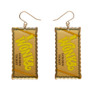 Golden Ticket Drop Earrings - Wonka 24 - Erstwilder