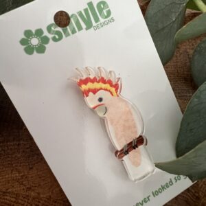 Pink Cockatoo Pin - Smyle Designs