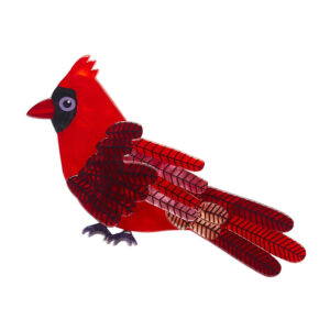 Crimson Cardinal Brooch - Jocelyn Proust 25 - Erstwilder