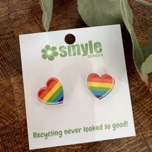 Rainbow Heart Studs - Smyle
