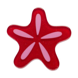 Red Starfish Simplified Brooch - Barrier Reef 25 - Erstwilder