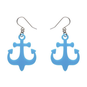 Ship Anchor Drop Earrings - Blue - Barrier Reef 25 - Erstwilder