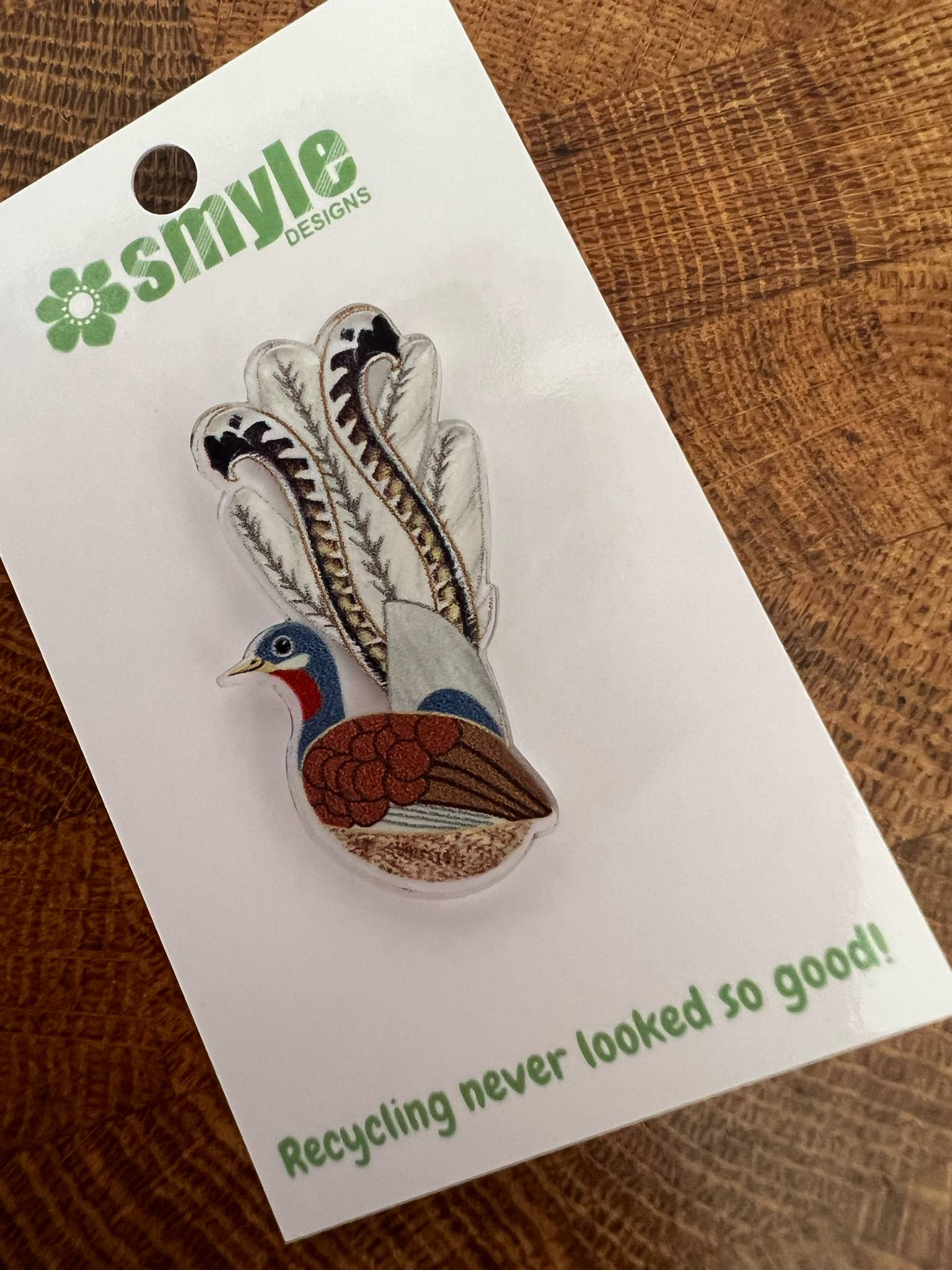 Superb Lyrebird Pin - Smyle Designs