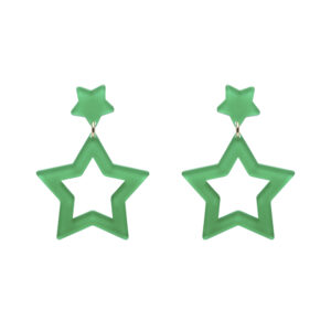 Double Star Drop Earrings Green - Day at the Fair - June 25 - Erstwilder