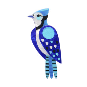 Boisterous Blue Jay Brooch - Pete Cromer 25 - Erstwilder