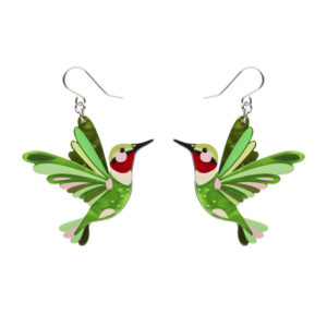 Riveting Ruby-Throated Drop Earrings - Pete Cromer 25 - Erstwilder