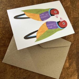 Gouldian Finch Greeting Card - Smyle Designs
