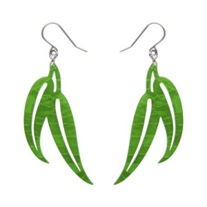 Gum Leaf Drop Earrings - Green - Australiana Aug 25 - Erstwilder