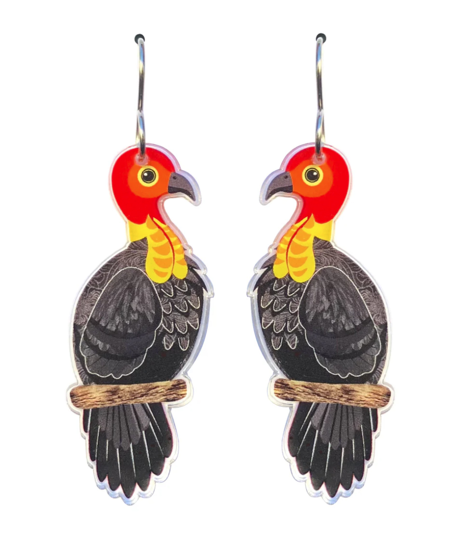Australian Brush Turkey Drop Earrings - Smyle Designs