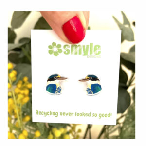 Sacred Kingfisher Stud earrings - Smyle Designs